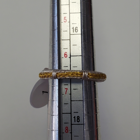 "Dream Stripes" Dream amethyst handmade wire wrap ring size 7 - Picture 7 of 7